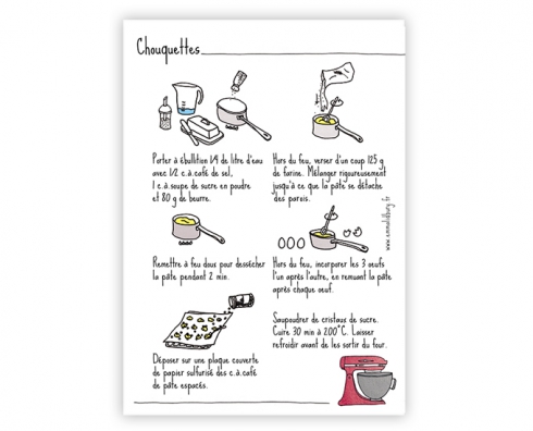 lacarteriedemma-lidbury-carte-recette-chouquette-sucre recette des chouquettes au sucre sur le shop emma lidbury