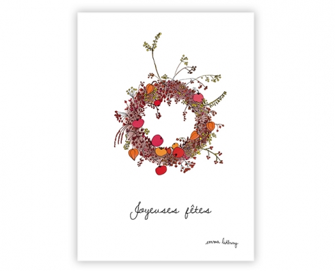 lacarteriedemma-lidbury-carte-Illustration-couronne-noel-joyeux lacarteriedemma-lidbury-carte-Illustration-couronne-noel-joyeux