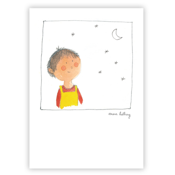 lacarteriedemma-lidbury-carte-Illustration-garcon-enfant-lune